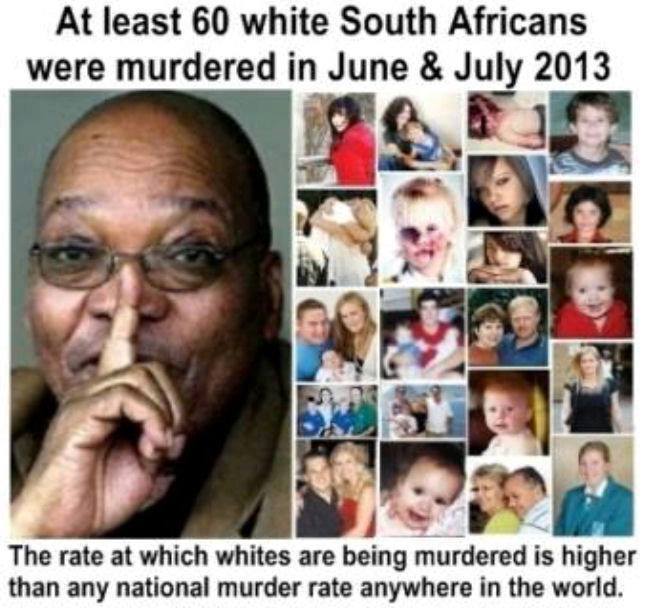 I Sud-Afrika hev kriminaliteten eksplodert. Mordarar som medvite gjeng etter etniske europearar, det er rasistane du ikkje fær høyra um i norske media i dag.